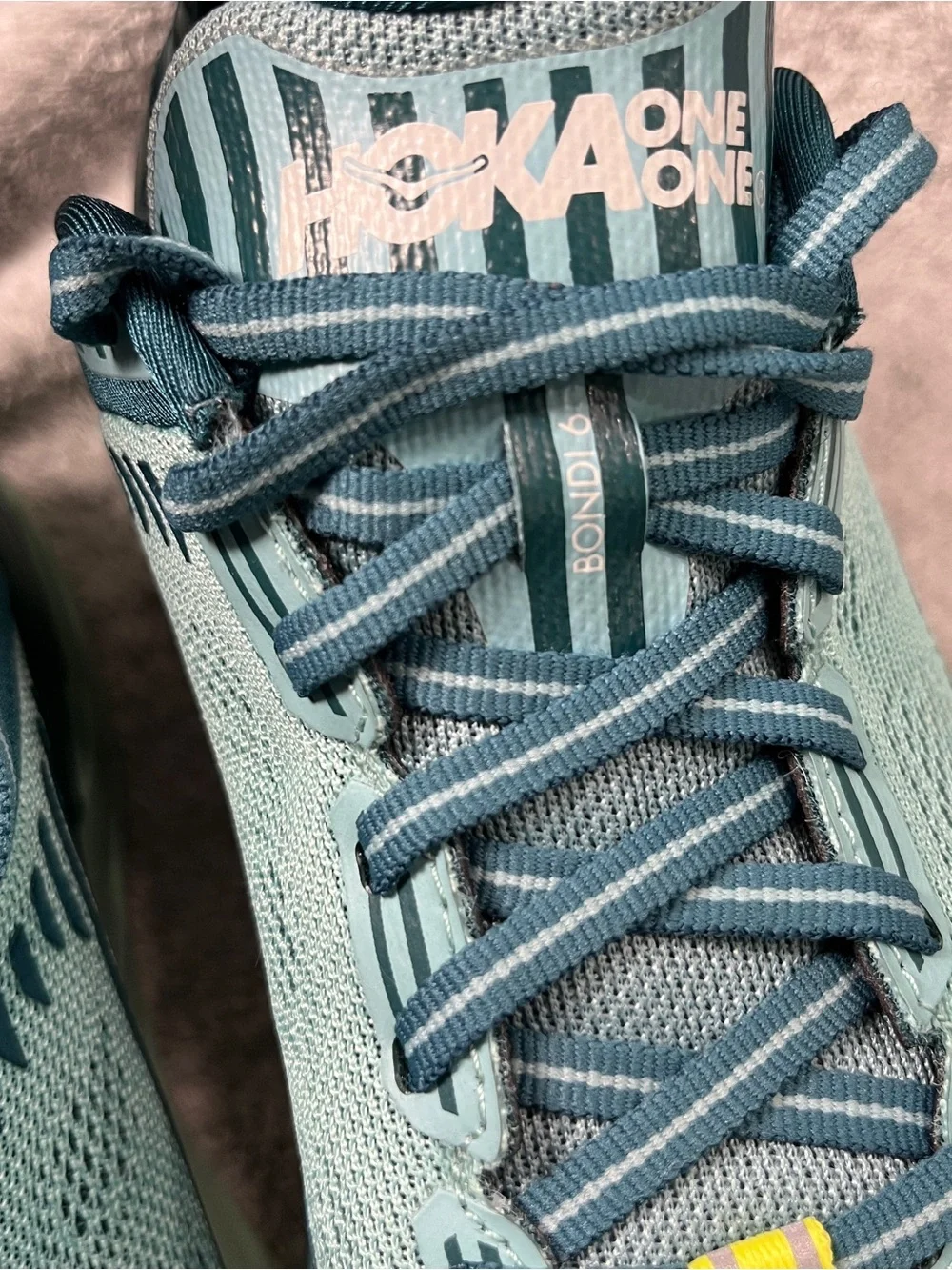 Hoka bondi 6 running shoes sneakers aqua haze women’s size 7.5 excellent
